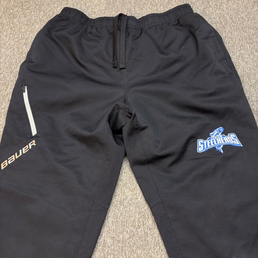 Bauer Pants Mens Small Black Team Hockey Training Athletic Warm Up Sweatpants